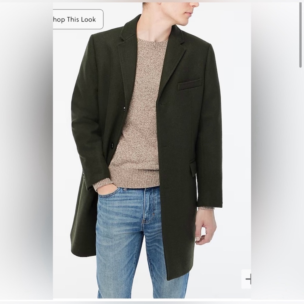 NWOT J Crew Factory Thompson Topcoat, Olive 44